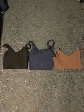 Women’s offline  Tank Crop Top - Black, Navy, Brown size small